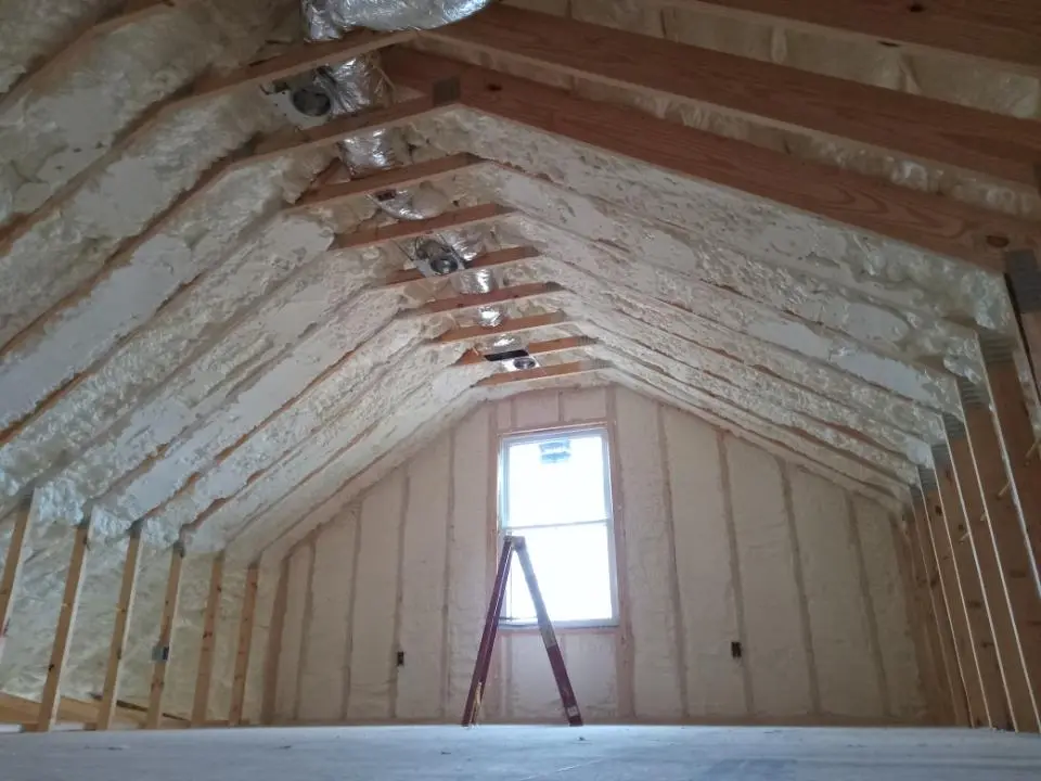 Spray foam roofing application for Crawl Space Insulation project in Willmar